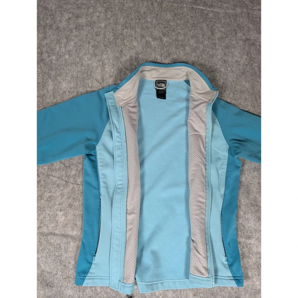 The North Face Women's‎ Fleece Lined Jacket Blue Light Blue Small S Zip Up